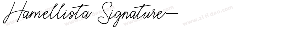 Hamellista Signature字体转换
